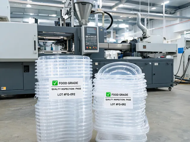 Injection molded plastic containers
