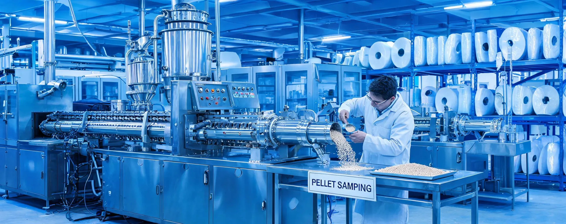 Polymer compounding line